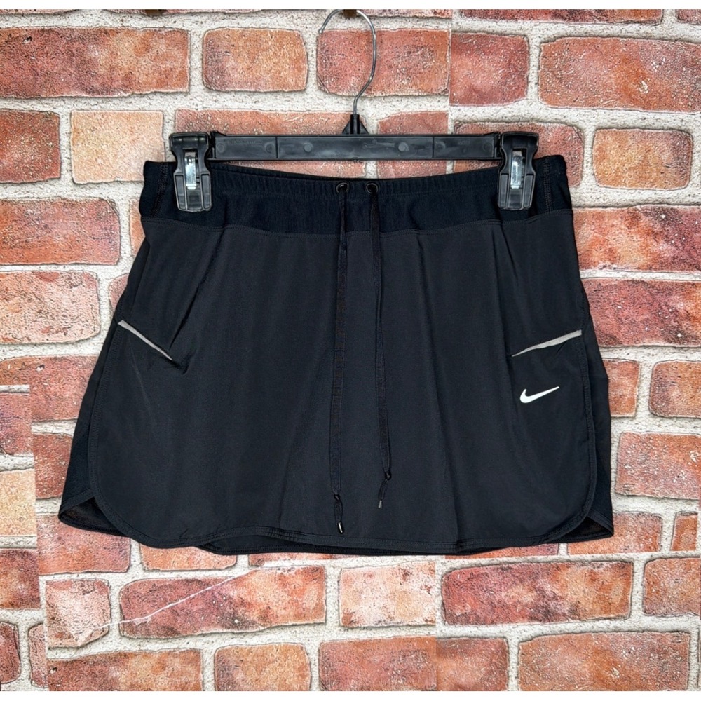 Nike Dri-FIT Womens‎ Running Skort Black Athletic Tennis Skirt Pockets Size M